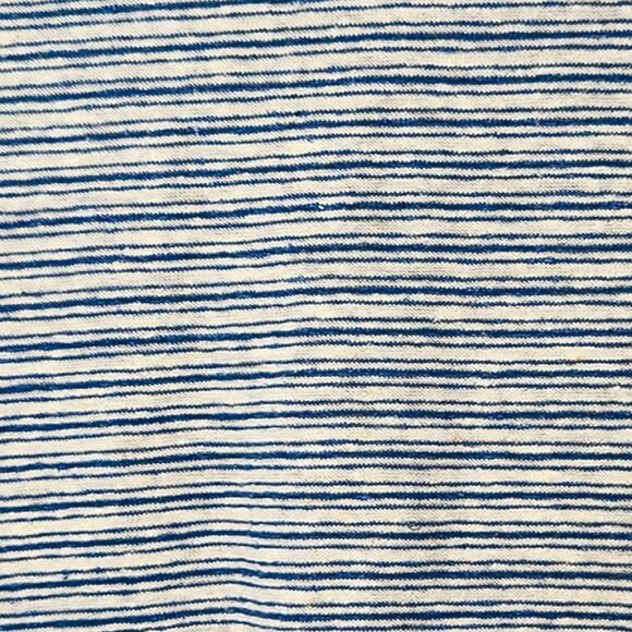 Banana Republic Linen-Blend Notch-Neck Blue Stripe T-Shirt Men's Medium NWT - Picture 4 of 6